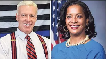  ?? Contribute­d photos ?? Republican David X. Sullivan and U.S. Rep. Jahana Hayes, D-5.