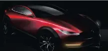  ?? ?? MAZDA has not released any teaser images of the new SUVs as yet, but this design sketch of the CX-30 could give us an idea of how things are evolving.