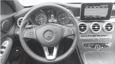  ??  ?? Mercedes is known for the quality of its interiors, and the C 300 is no exception.