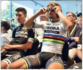  ?? (Photo AFP) ?? Jamais deux sans trois ? Peter Sagan l’espère fort...