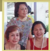  ??  ?? Herminia Yu, (right) with Chinggay Utzurrum and
Nelia Neri (standing).