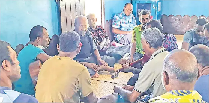  ?? Picture: LITIA CAVA ?? The Kabu kei Naqalotu sigidrigi band perform at a function last week.