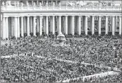  ??  ?? A view of St. Peter’s Square filled with faithful during Easter Sunday Mass celebrated by Pope Francis, at the Vatican on Sunday