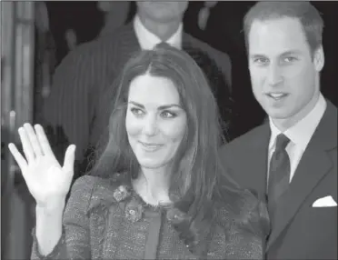  ??  ?? A YEAR LATER: The Duke and Duchess of Cambridge leave Goldsmith’s Hall in the City of London, following a reception to celebrate the centenary of the expedition to the South Pole by Scott- Amundsen, on Thursday.