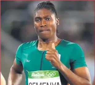  ?? ISITHOMBE NGABE: GALLO IMAGES ?? UCASTER Semenya ongumsubat­hi wakuleli.