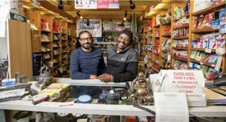  ?? CARLOS OSORIO/TORONTO STAR ?? Rakesh Kaul, left, and Patrick James are co-owners of Electrolux Service Centre, one of about 20 shops found in Wexford Heights Plaza.