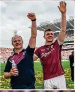  ??  ?? SALUTE: Canning with Galway boss Micheál Donoghue