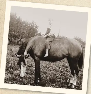  ??  ?? Uncle Harry riding Bessie.