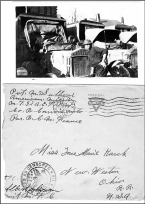  ?? Photo provided/Mercer County Historical Society ?? Mack Sullivan, Mercer County, is the one cranking the vehicle on the World War I photograph (top). The Military Exhibit will be held at the Mercer County Historical Museum, 130 E. Market St., Celina, on Oct 25 from 1 p.m. to 4 p.m.