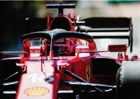  ?? GETTY ?? La Ferrari di Charles Leclerc: l’obiettivo della rossa è essere la terza forza del mondiale