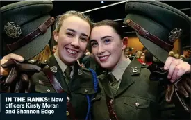  ??  ?? IN THE RANKS: New officers Kirsty Moran and Shannon Edge