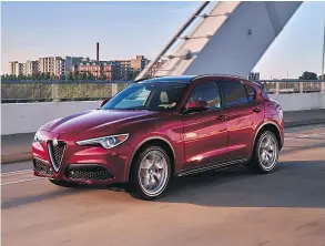  ?? SUPPLIED ?? The 2018 Alfa Romeo Stelvio, available at Fraser Valley Alfa Romeo in Maple Ridge.