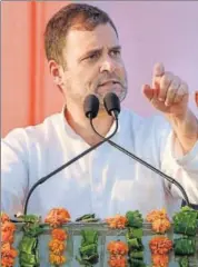  ??  ?? (left) PM Narendra Modi addresses a rally in Gurugram on October 19. Congress leader Rahul Gandhi at an election rally in Mahenderga­rh district of Haryana on October 18. PARVEEN KUMAR/HT FILE & PTI FILE