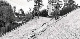  ??  ?? Replacing a roof is a major expense, so hire a profession­al you can trust.