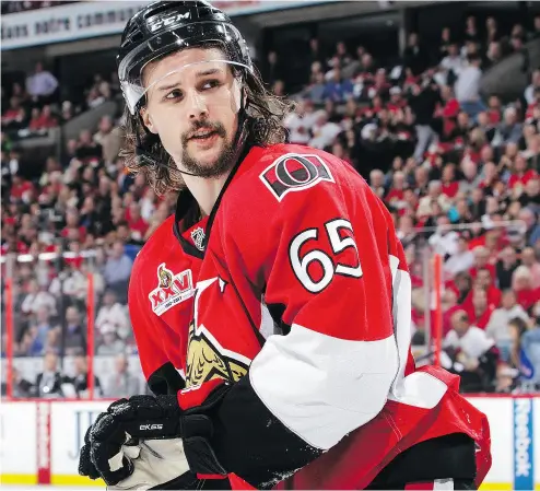  ?? JANA CHYTILOVA / FREESTYLE PHOTOGRAPH­Y / GETTY IMAGES FILES ?? Ottawa Senators captain Erik Karlsson says he takes inspiratio­n from the courage shown by his friend and mentor, Bryan Murray, who died last month after a battle with colon cancer.