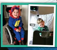  ??  ?? Devoted mum Nicola promises she’ll keep fighting to help her brave young son as he battles the devastatin­g mystery illness that has confined him to a wheelchair.