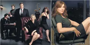  ??  ?? Clockwise from top left:
Firm favourites Ally McBeal, LA Law, The Good Wife and Damages.