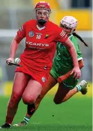  ?? ?? A SUPER SUB: Cork’s Chloe Sigerson leaves her Limerick marker in her wake