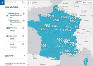  ??  ?? Consultez la carte interactiv­e pour vous localiser et voir si vous êtes dans la zone de couverture de votre opérateur.