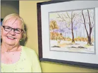  ?? SALLY COLE/THE GUARDIAN ?? Ada Drummond shows her fawn painting, “Mom, I’m Lost” at the Cornwall Public Library art gallery.