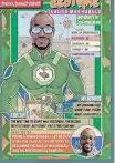  ??  ?? TEBOGO Makhubela as his hero, Geotime.