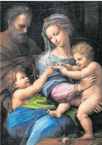  ?? FOTO: FEDERICO PÉREZ/MUSEO NACIONAL DEL PRADO, MADRID ?? „La Madonna della Rossa“von 1518-1520 entstand in den letzten Lebensjahr­en Raffaels, der 1520 im Alter von nur 37 Jahren starb.