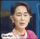  ??  ?? Suu Kyi