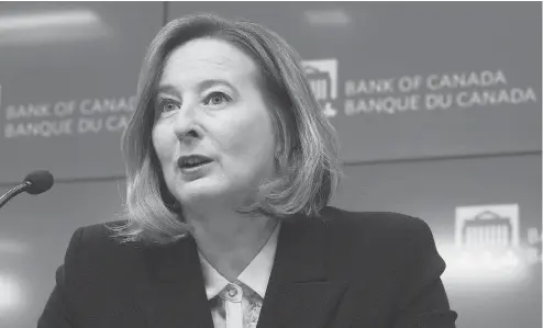  ?? ADRIAN WYLD / THE CANADIAN PRESS FILES ?? Bank of Canada senior deputy governor Carolyn Wilkins said the current inflation-targeting approach has improved the economic and financial well-being of Canadians since it was establishe­d in 1991.