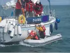  ??  ?? A lobster pot line entangled in a yacht’s stern gear