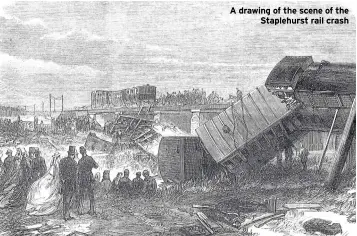  ??  ?? A drawing of the scene of the Staplehurs­t rail crash