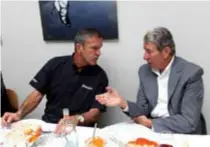  ?? FOTO MARC GOYVAERTS/GMAX AGENCY ?? Roger De Vlaeminck en Gimondi in 2012.