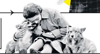  ??  ?? Queen Elizabeth II with her corgis Willow and Holly. Willow died in April 2018, ending Her Majesty’s 85-year connection with the breed