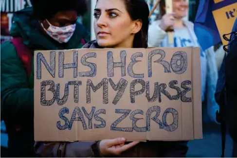  ?? (AFP/Getty) ?? It is simply extraordin­ary to waste parliament­ary time by introducin­g legislatio­n that removes the right of NHS staff to withdraw their labour