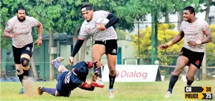  ??  ?? Newly wed groom Rohitha Rajapaksa had a fine day yesterday for CH against Police - Pic by Amila Gamage