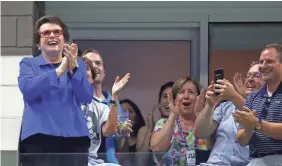  ?? GETTY IMAGES ?? If Billie Jean King isn’t at Flushing Meadows watching the US Open courtside, she’s watching at home as she did late into the night Tuesday.