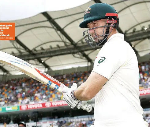  ?? PICTURES: Getty Images ?? Stick with them: Jake Ball has impressed Adam Voges in county cricket Right: Shaun Marsh