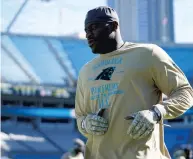  ?? JACOB KUPFERMAN / GETTY ?? This offseason more than ever, Efe Obada had his first opportunit­y to study the sport of football.