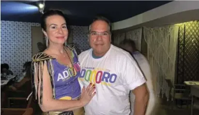  ?? ?? Flávia e Jorge Moraes no sucesso do bloco Adooro, que reuniu grandes nomes em Muro Alto