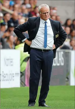  ??  ?? Pour Claudio Ranieri, la spectacle ce n’est pas pour tout de suite à Nantes...