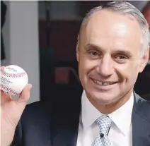  ?? AP ?? La oficina de MlB tiene al frente al comisionad­o Rob Manfred.