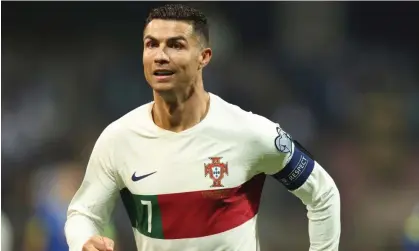  ?? Photograph: Armin Durgut/AP ?? Portuguese footballer Cristiano Ronaldo launched his inaugural NFT ‘CR7’ collection with Binance in November 2022. The plaintiffs in a lawsuit claim Binance’s partnershi­p with high-profile figures led them into costly and unsafe investment­s.