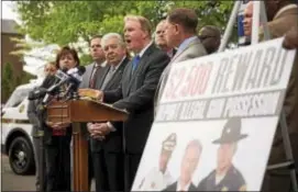  ?? RICK KAUFFMAN — DIGITAL FIRST MEDIA ?? County District Attorney Jack Whelan speaks at a press conference in Chester to announce additional patrols by the Pennsylvan­ia State Police over the summer months.