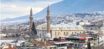  ??  ?? The Grand Mosque can be seen in a view from the city of Bursa, Turkey, Dec. 30, 2017.