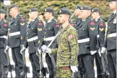  ?? TINA COMEAU ?? It was a strong showing of 84th Independen­t Field Battery reservist personnel during the Freedom of the Town ceremony in Yarmouth on Sept. 29.