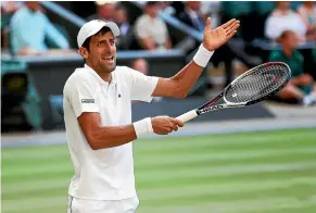  ?? GETTY IMAGES ?? Novak Djokovic wasn’t getting the rub of the green with the umpire calls during his match against Kyle Edmund.