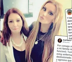  ??  ?? SE TERMINÓ AMISTAD. Cuando Jaitt denunció una red de pedófilos en la mesa de Mirtha había sido acompañada al estudio por su supuesta asesora de vestuario, Ana Polero. Luego se supo que la mujer fue agente de la AFI. PELEA. Ninguna explicó qué las une...