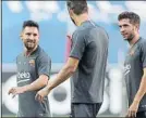  ?? FOTO: AP ?? Entrenamie­nto previo al Barça-Bayern