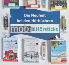  ?? FOTO: STADT BLAUBEUREN ?? Die Hörsticks gibt es für viele verschiede­ne Bücher und Buchreihen.