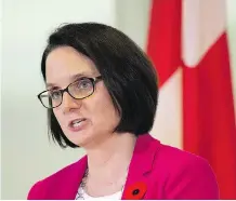  ?? GREG SOUTHAM ?? Children’s Services Minister Danielle Larivee says Bill 22 is “a decisive step forward for Alberta.”