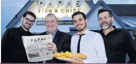  ??  ?? Hull triumphed when Papa’s Fish and Chips won top prize on the BBC’s Britain’s Best Takeaways. To celebrate, I opened their second restaurant and gave away fish and chips for just 1p! But forget Brexit. Hull’s big worry is that haddock is endangered...
